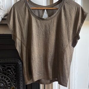 Lululemon Metallic Gold-Brown Top